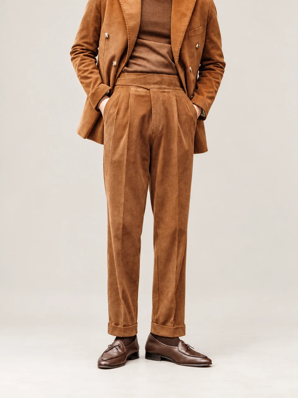 Wesley Corduroy Trousers — Brown — product photograph