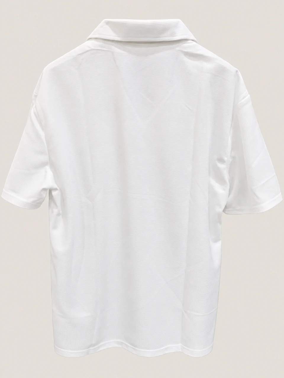 Arthur Waffle Polo — White — back