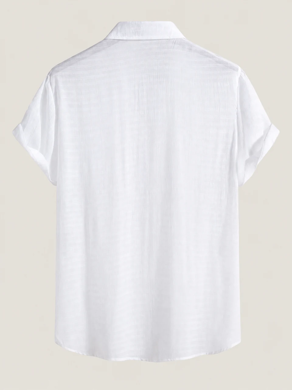James Summer Shirt — WHITE — back