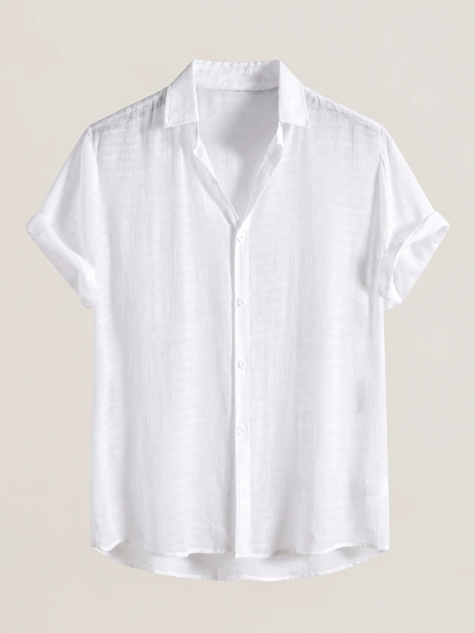 James Summer Shirt — WHITE — product photograph