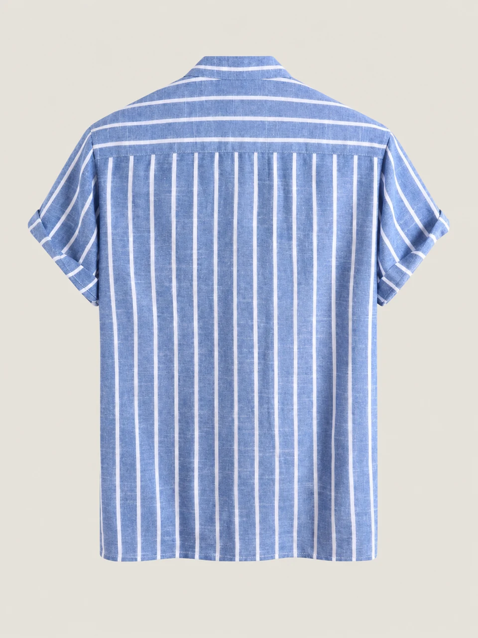 Wesley Short-Sleeve Shirt — BLUE — back