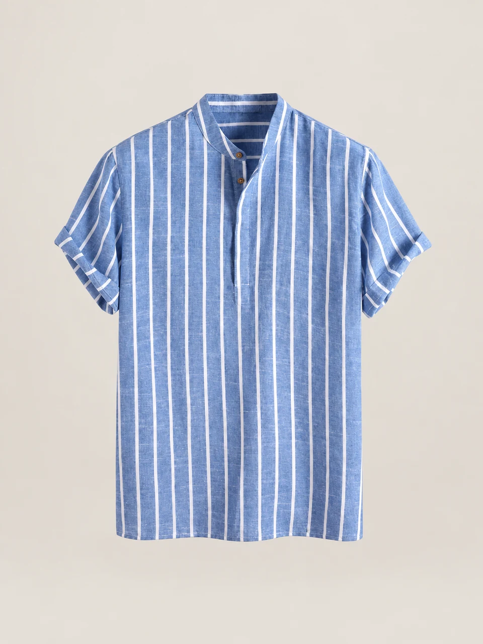 Wesley Short-Sleeve Shirt — BLUE — product photograph