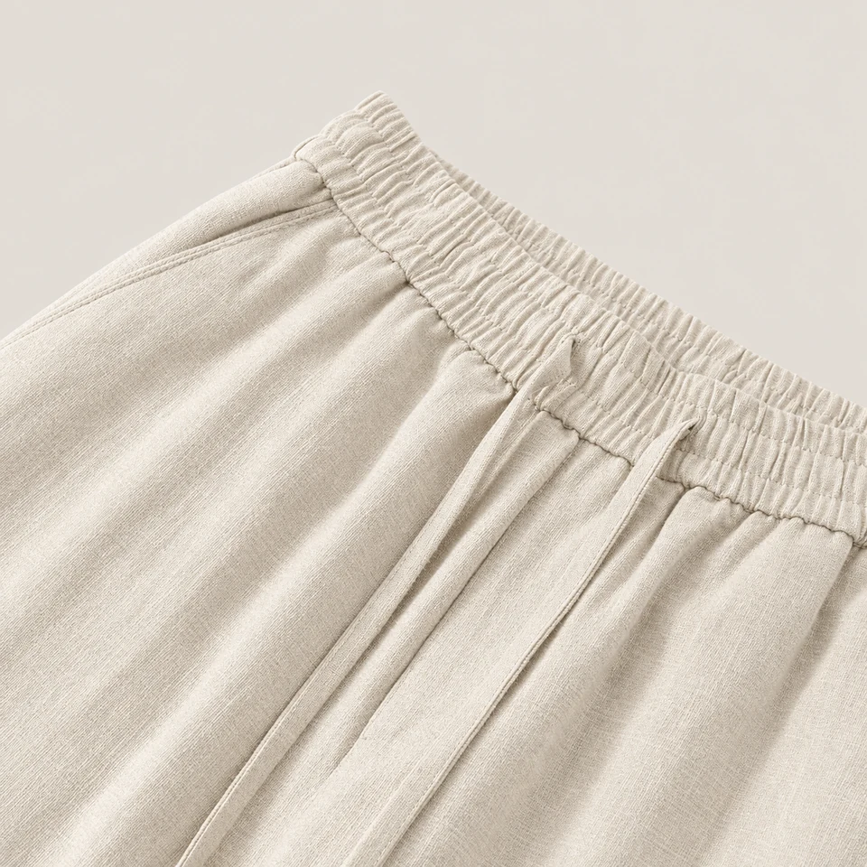 Felix Relaxed Pants — BEIGE — detail