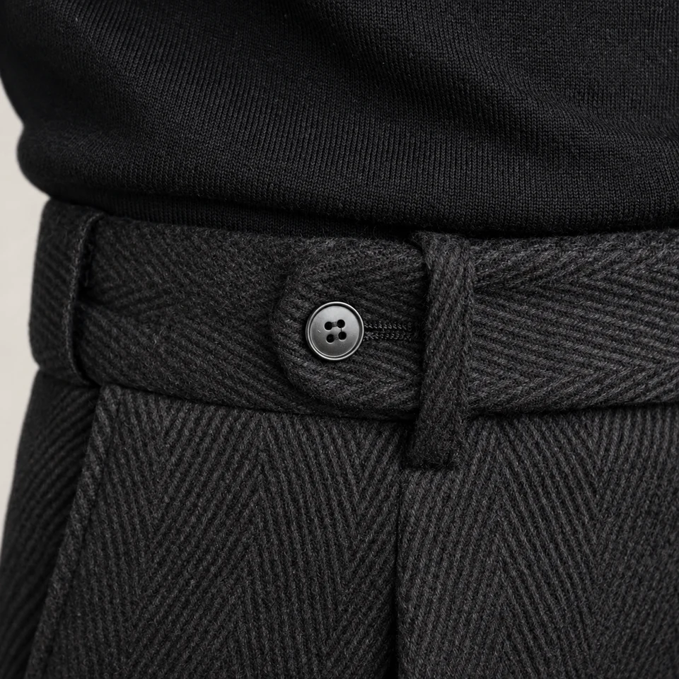Miles Pants — BLACK — waist detail